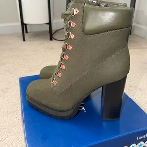 Limelight Olive Heeled Boots